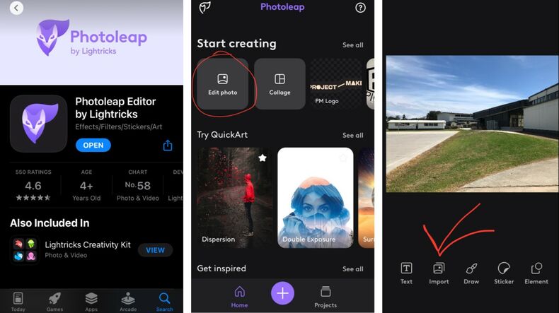 Download Photoleap and Edit