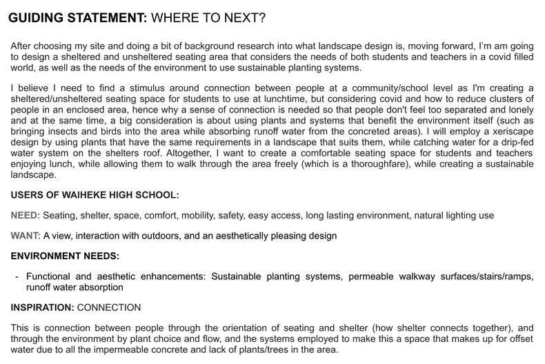 Write a Guiding Statement