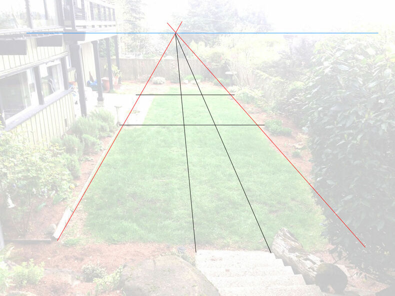 PERSPECTIVE LANDSCAPE DRAWING WITH DRAWN TO GARDEN